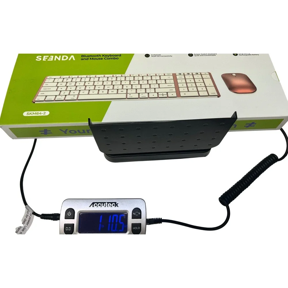 Seenda Bluetooth Keyboard Mouse Combo Rose Gold Mac iPad Ultra Slim Office New